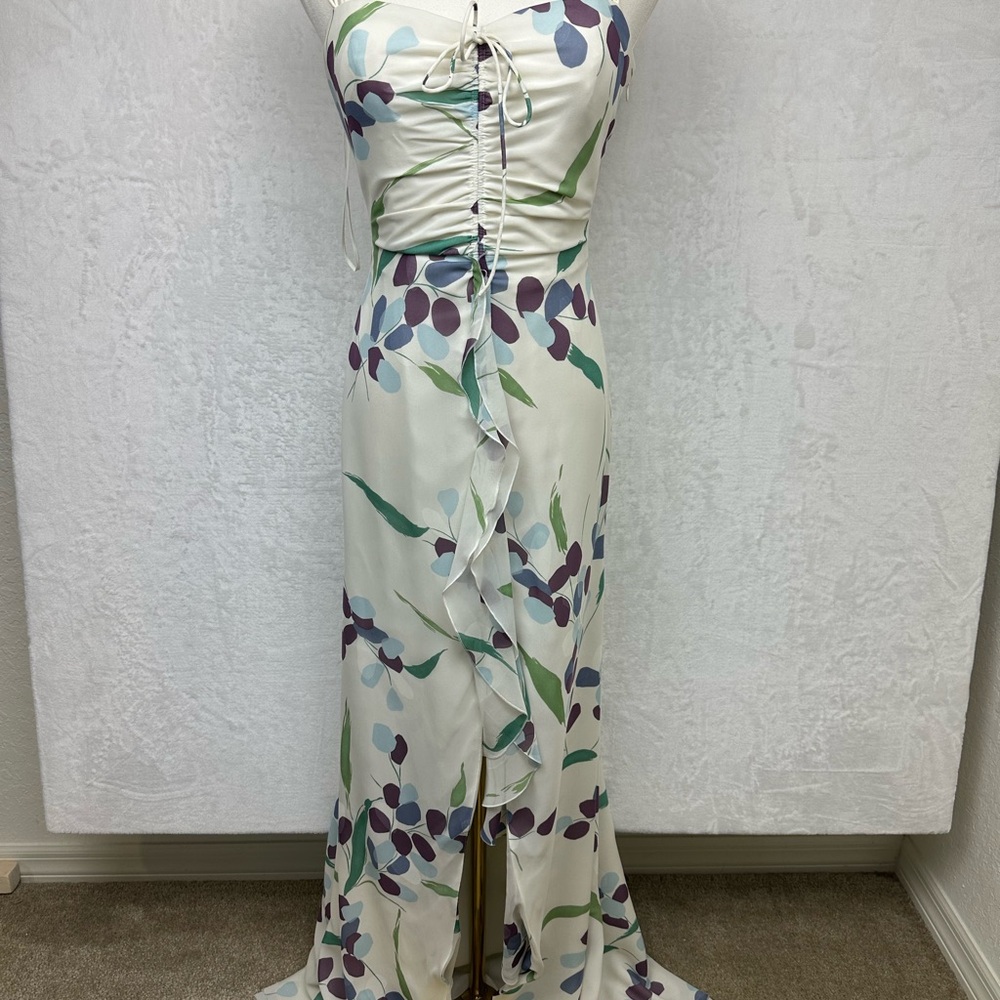 Armani Collezioni Vintage Formal Dress Sz 4 Floral Silk Made in Italy Wedding